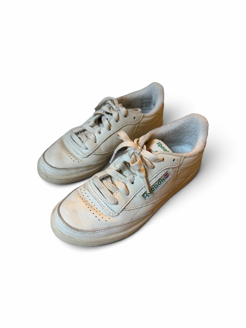 Reebok Women’s White Leather Sneakers – Comfortable Everyday Shoes